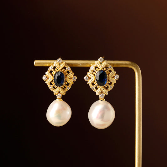 Baroque Court Pearl Earrings 01I314201900