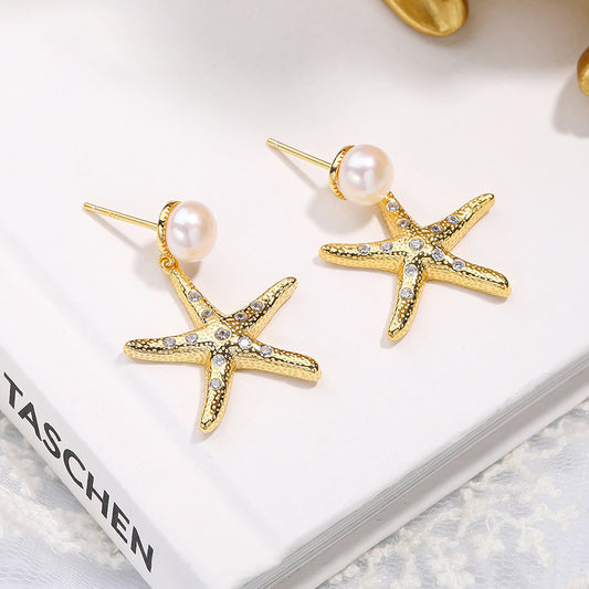 Starfish Pearl Earrings 03I303311400