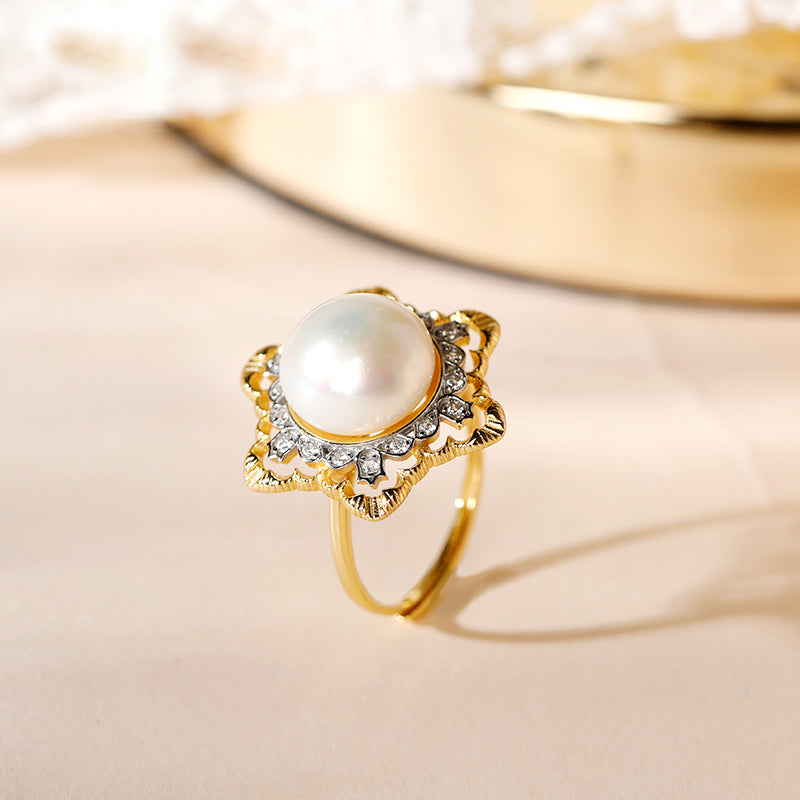 Pearl Snowflake Ring 08Q500701400