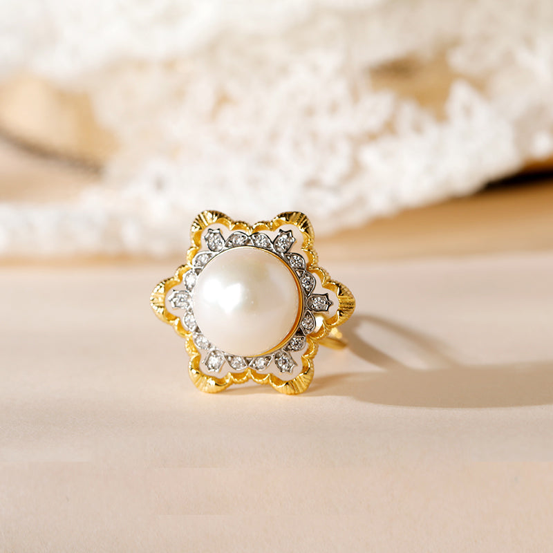 Pearl Snowflake Ring 08Q500701400