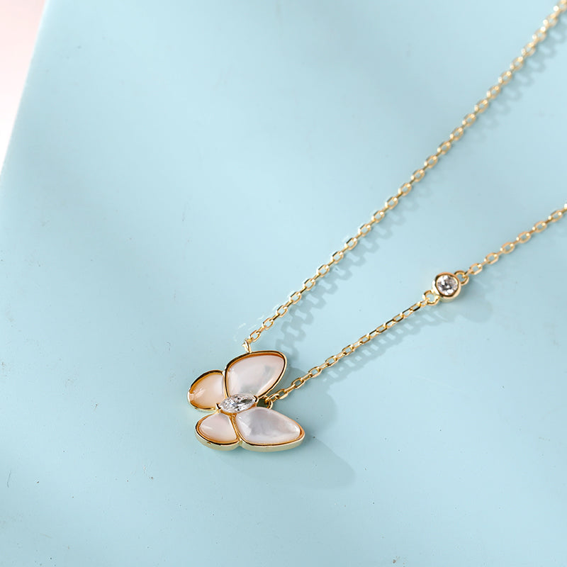 Butterfly Mother-of-Pearl Necklace 062608801400