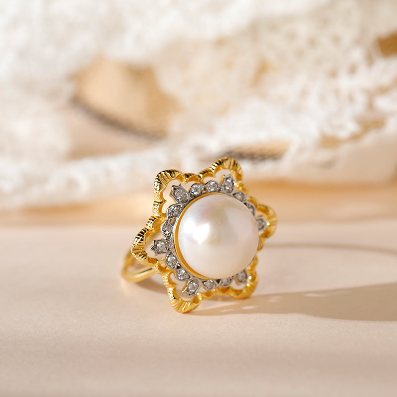 Pearl Snowflake Ring 08Q500701400