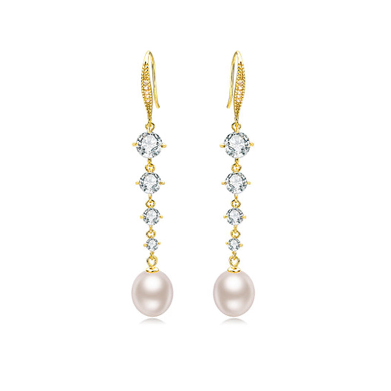 Baroque Pearl Zirconia Earrings 01I303601400