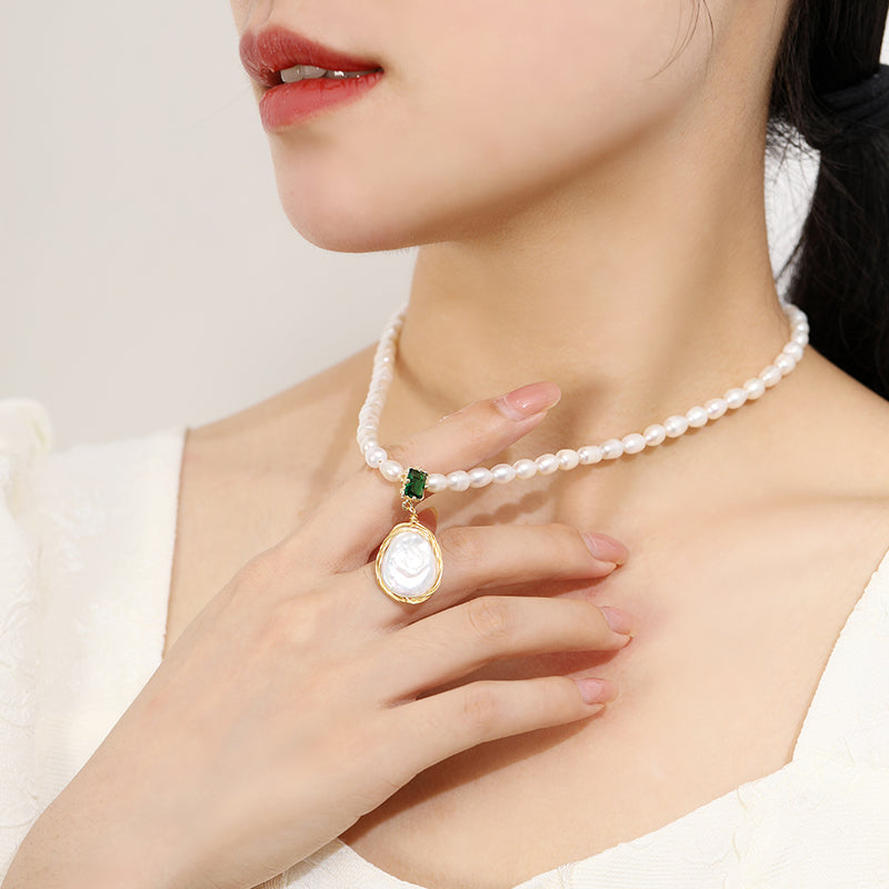 Handcrafted Baroque Pearl Necklace H37Q920101900