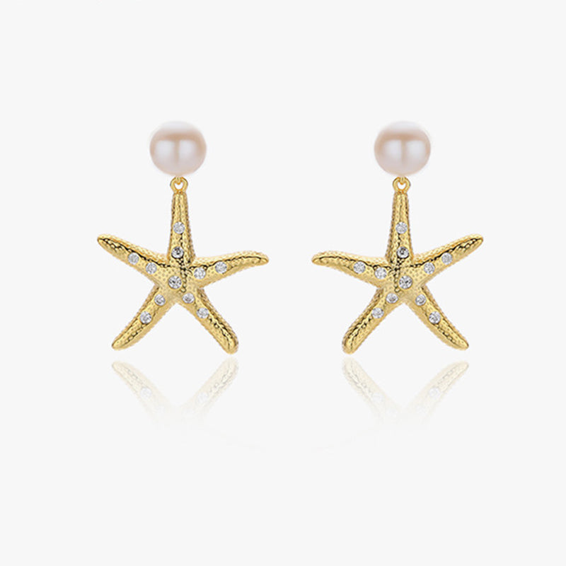 Starfish Pearl Earrings 03I303311400