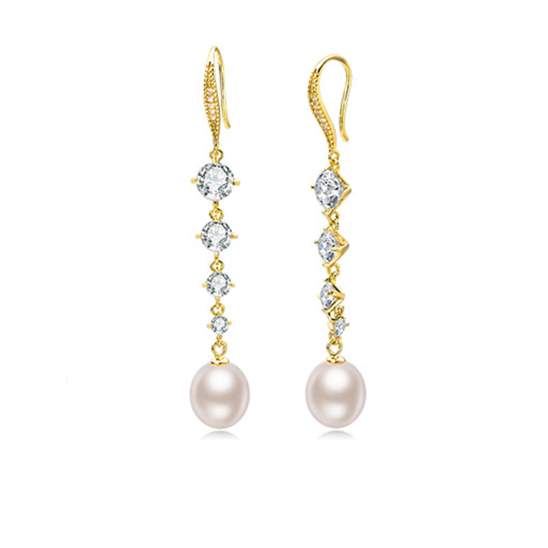 Baroque Pearl Zirconia Earrings 01I303601400